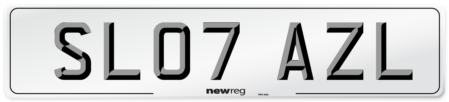 SL07 AZL Number Plate from New Reg